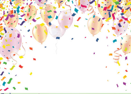 Blue Balloons with use to present section label Discounts SALE and celebration party bannerのイラスト素材