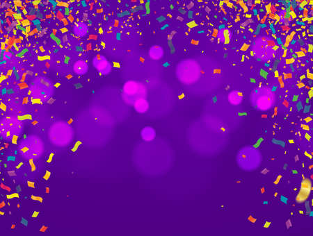 Gold color Celebration party banner with Gold balloons confetti background. Vector illustrationのイラスト素材