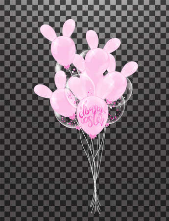 Happy Birthday balloons Gold celebration background with confetti.のイラスト素材