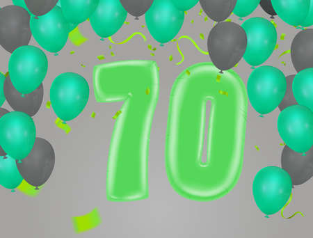 Bright holiday background with balloons and flagsのイラスト素材