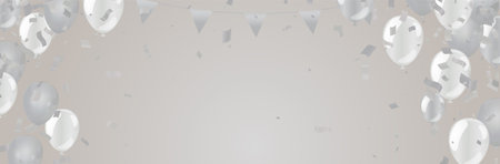 Happy Easter banner with metallic golden eggs and confetti on the golden backgroundのイラスト素材