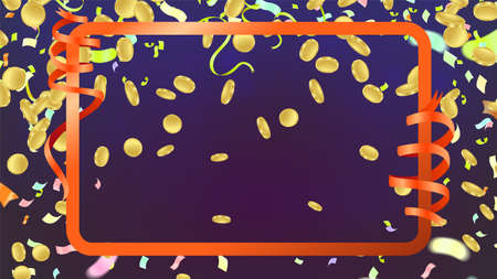 Abstract background celebration gold confetti. vector background