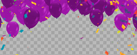 Group of  Balloons gold and pink Background. Set of Balloons for Birthday, Anniversary, Celebration Party Decorations. Vector Illustration EPS 10のイラスト素材