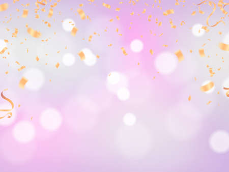 birthday greeting , Balloons gold and orange , Background Card Template Glossy Helium Vector Illustration EPS10のイラスト素材