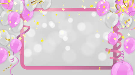 Holiday Halloween. on night sky background. party balloons graveyard. Vector illustrationのイラスト素材