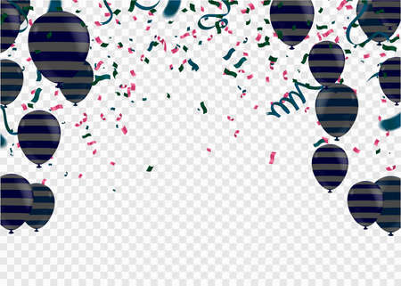 Party banner with blue balloons background. grand Opening Card luxury greeting richのイラスト素材