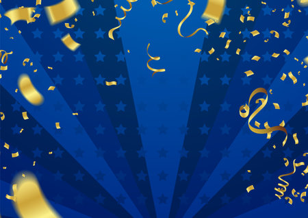 Modern birthday background Colorful  balloon with and confettiのイラスト素材