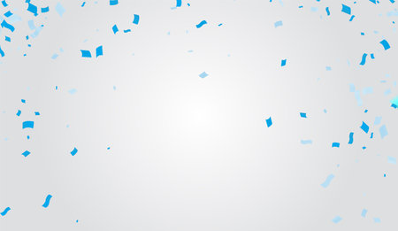 Blue Confetti on White Background. Happy New Year and Merry Christmas. Vector illustrationのイラスト素材