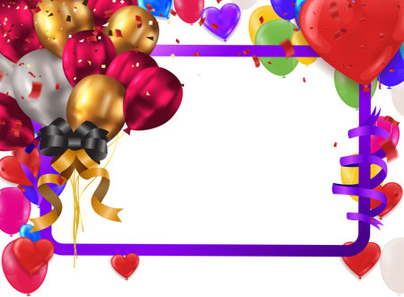 Happy Birthday . banner or greeting card background for birthday celebration .  color concept . vector illustrationのイラスト素材