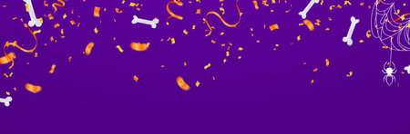 Halloween Balloons Party banner, poster  background. Template vector Illustration for text. Pattern, background of halloween bat.のイラスト素材