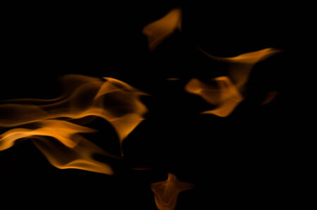 Fire flames on a black backgroundの写真素材