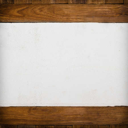 cement wall and wood frame for the background.の写真素材