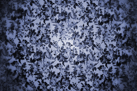 concept vintage Nature Print fabric with many flowersの写真素材
