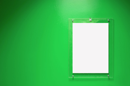 Acrylic acrylic signs on the walls green..の写真素材