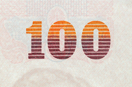 polymer bank notes forming a nice background ,Thailand Currency 100 bathの写真素材