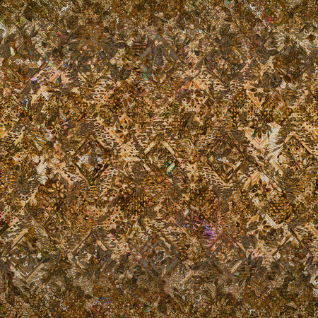 Fragment of colorful retro tapestry text, Fragment of colorful retro tapestry textile pattern with floral ornament useful as backgroundの写真素材