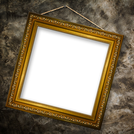 Picture frame on the wall grunge wall background
