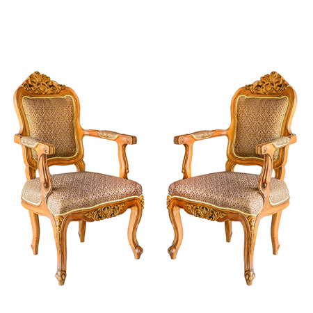 Vintage chair. Isolated on whiteの写真素材