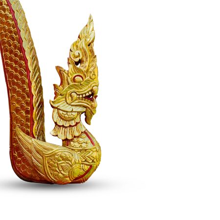 King of Nagas in Thai temple.の写真素材