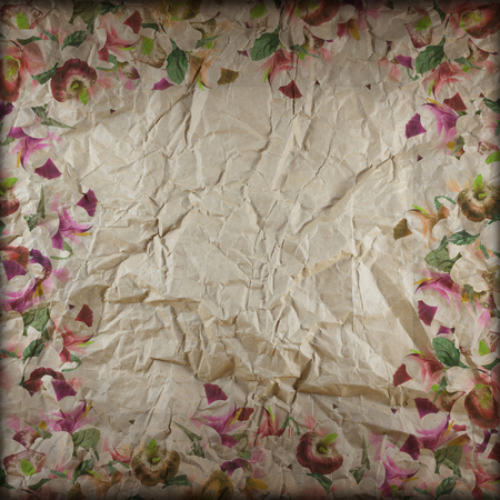 flower paper retro grunge for backgroundの写真素材