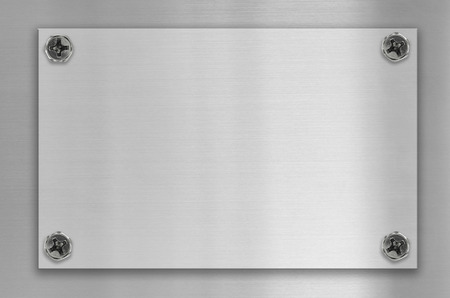 Stainless steel sign,metal plateの写真素材