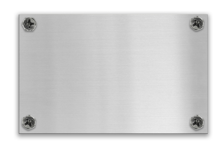 Stainless steel sign,metal plateの写真素材