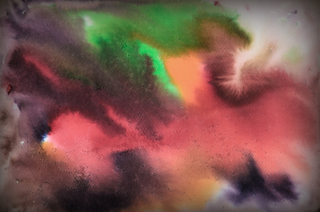 Watercolor on old paper texture backgroundの写真素材