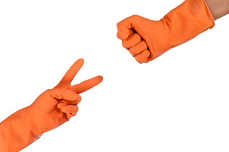 rock paper scissors wear rubber gloves
Higherの写真素材