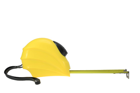tape measure isolated on white backgroundの写真素材
