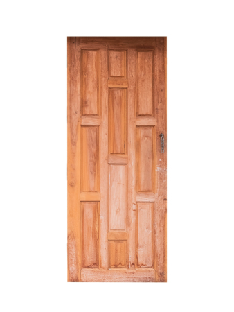 Wood door isolatedの写真素材