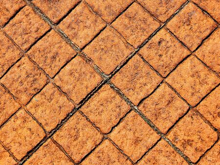 Orange Tiles on the floorの写真素材