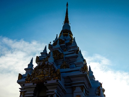 Buddha's relics temple pierces a medicine in Thailandの写真素材