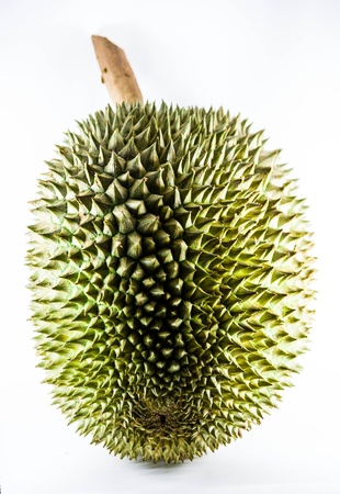 King of fruits, durian isolated on white backgroundの写真素材
