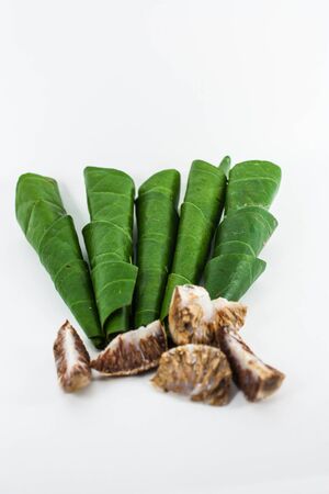 Areca nut, betel nut chewed with the leaf is mild stimulantの写真素材