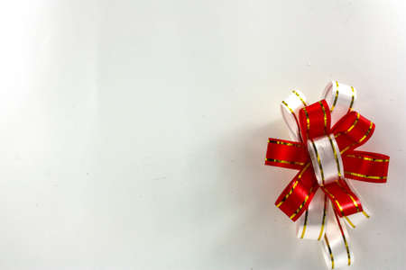 Red Bow isolated on whiteの写真素材