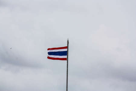 Flag of Thailand in blue backgroundsの写真素材