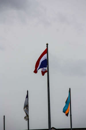 Flag of Thailand in blue backgrounds