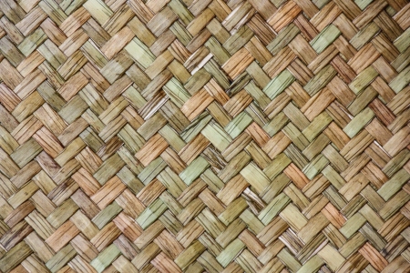 Floor mat made from woven reeds