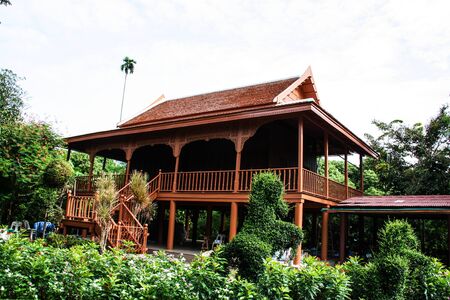 A wat from above in Bangkok, Thailandの写真素材