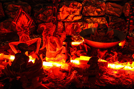 Save us from the fire! Concept for fire victimの写真素材