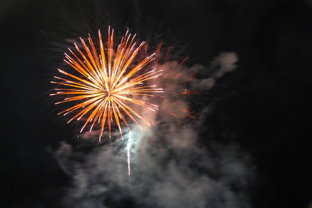 something cannon cracker fire work dotの写真素材