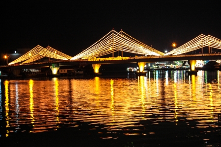 bridge decorates with the lightの写真素材