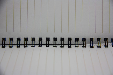 Spiral notebook isolated on white background with clipping pathの写真素材