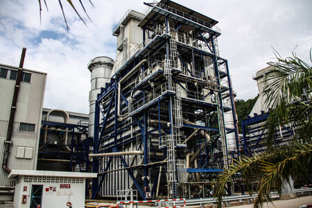 Natural gas fired turbine power plant with itのeditorial素材