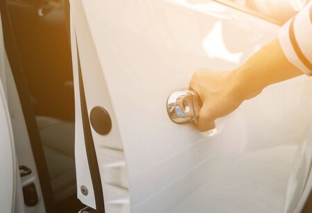 Open car doorsの写真素材