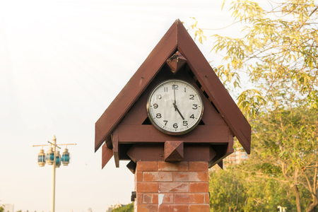 Clock in the park on holiday.の写真素材
