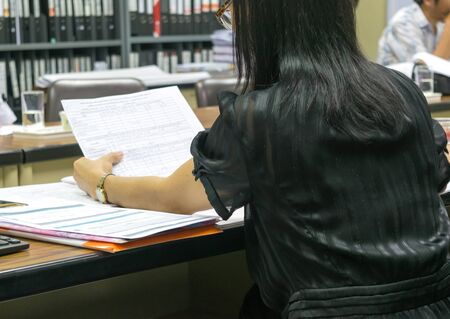 person of office conference papers work conferenceの写真素材