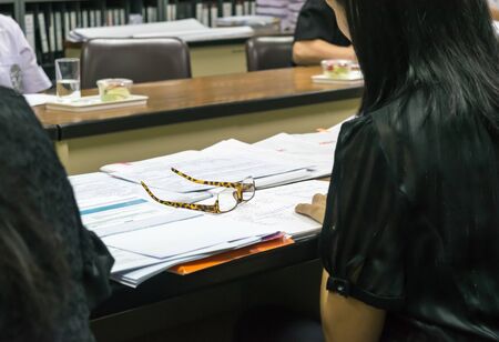 person of office conference papers work conferenceの写真素材