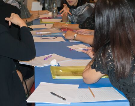 person of office conference papers work conferenceの写真素材