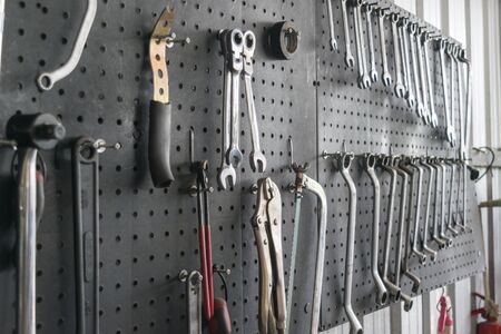 Auto mechanic Car,Removing wheels Equipment mechanicの写真素材